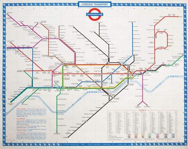 mappa metro 1960