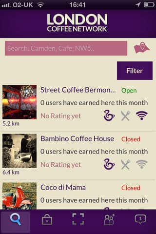 app londra coffee network
