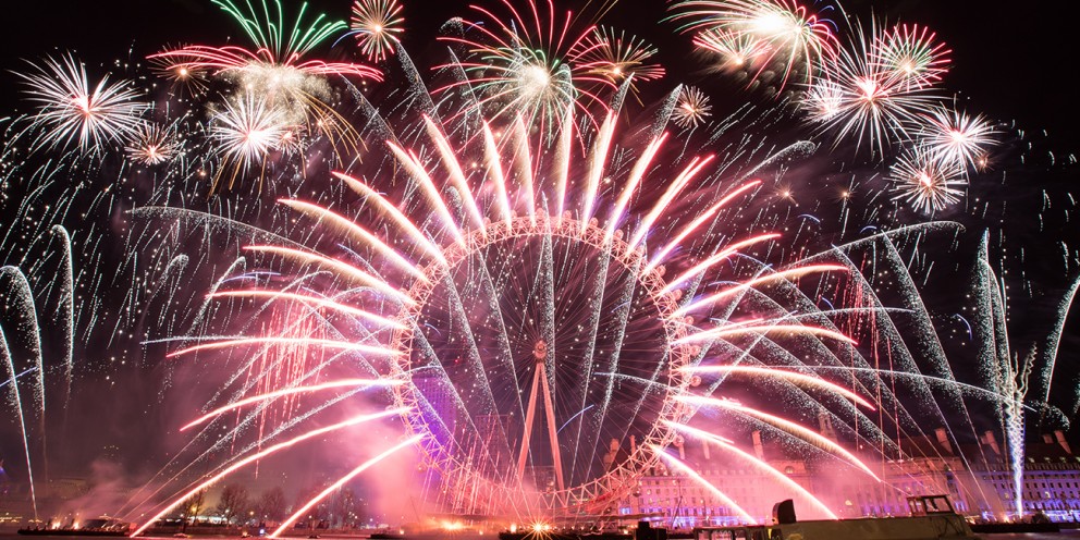fuochi artificio capodanno a londra 2021 london eye