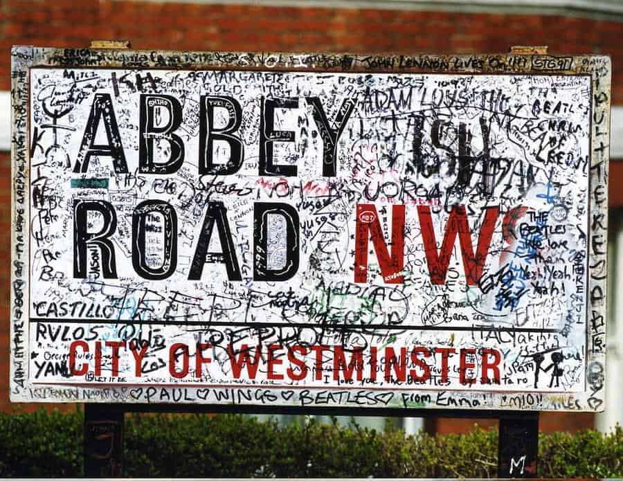 cartello stradale abbey road