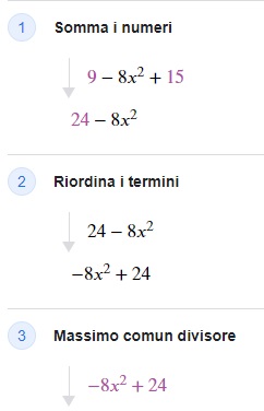 −8(x2−3)negative 8 open paren x squared minus 3 close paren\(-8\left( x^{2}-3\right) \)