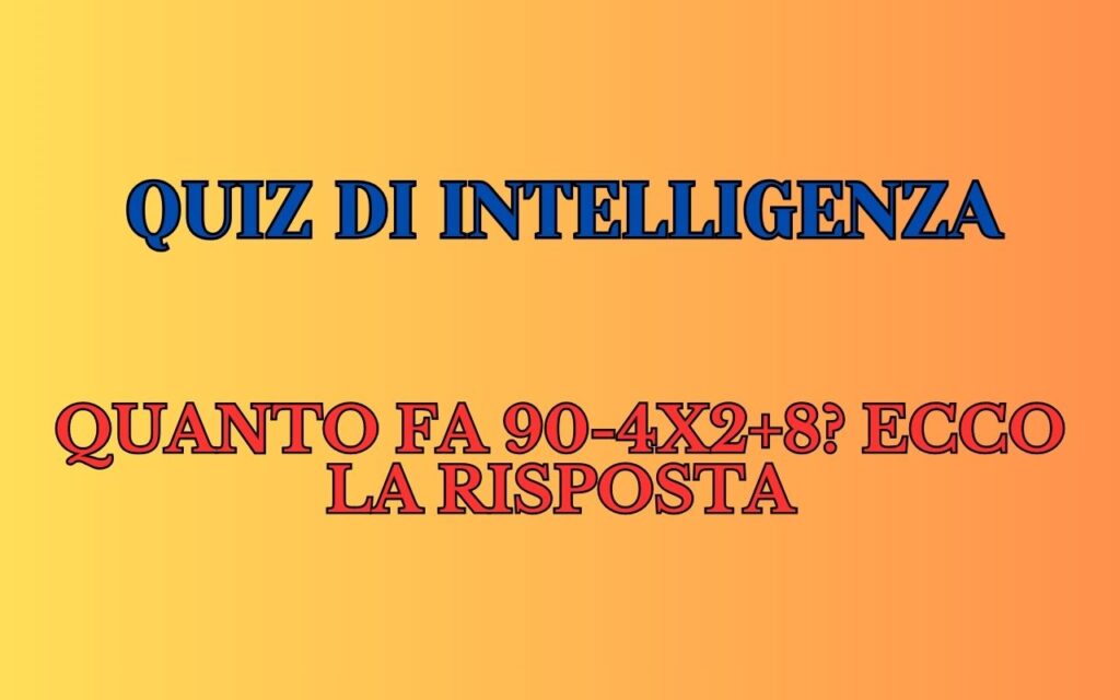 Quiz di intelligenza